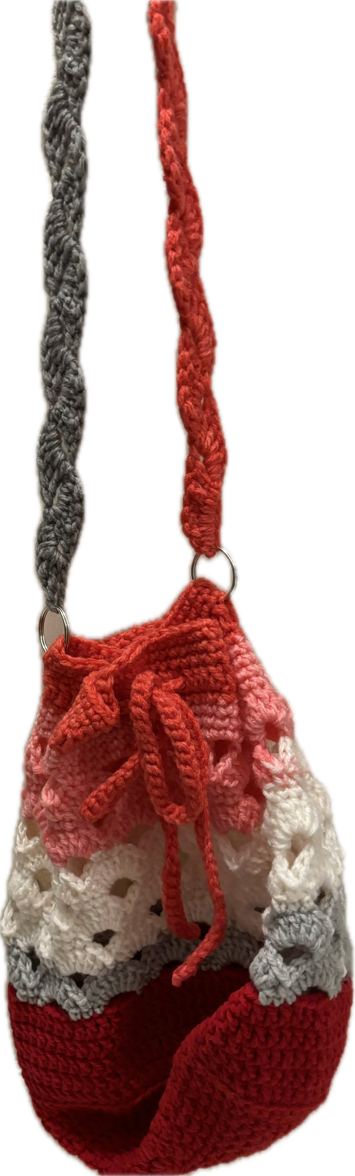 Drawstring Hand bag-Red